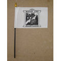 6"x8" Hand Held Logo Flag With 14" Plastic Pole